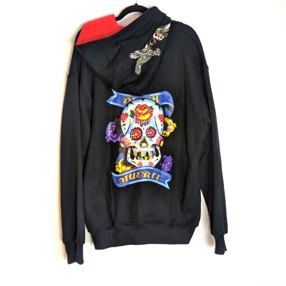 Vintage Johnny Blaze Death Muerte Full Zip Jacket Size L Y2K